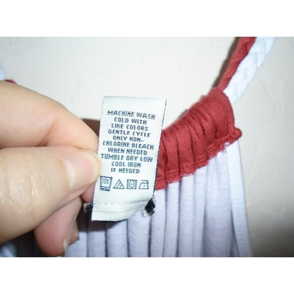 American Rag Double Layer Tank Dress Burnt Orange and White Sz 2X Knee Length - Picture 5 of 6